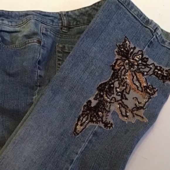 INC International Concepts Denim - 90s Vintage INC Denim Exclusive Decoration on the one side size 10P Jeans